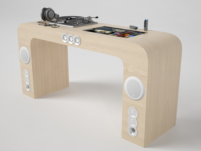 Mesa para DJ en madera – Hipercentro Electrónico